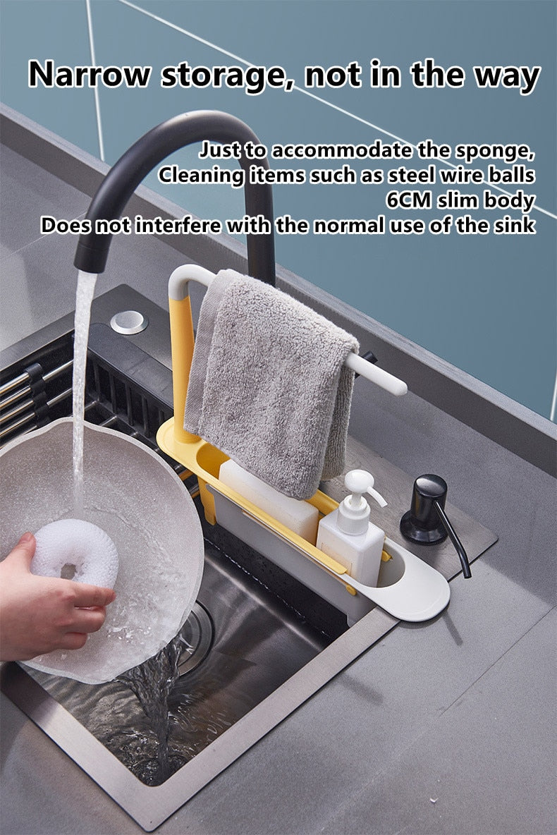 Telescopic Sink Rack – Expandable Over-Sink Organiser
