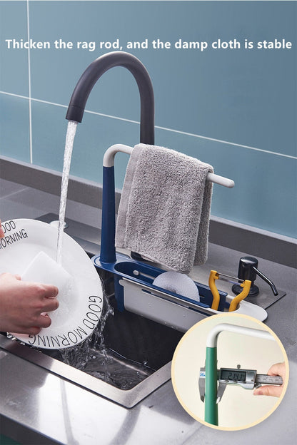 Telescopic Sink Rack – Expandable Over-Sink Organiser