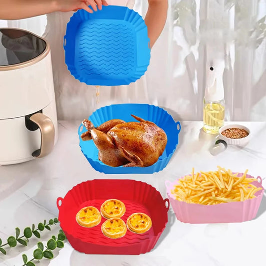 Silicone Air Fryer Liner – Reusable Non-Stick Basket & BBQ Tray
