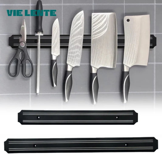 Magnetic Knife Strip – Wall-Mounted Kitchen Knife Holder & Utensil Bar