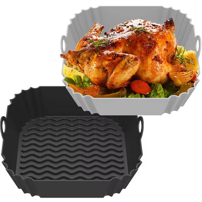 Silicone Air Fryer Liner – Reusable Non-Stick Basket & BBQ Tray