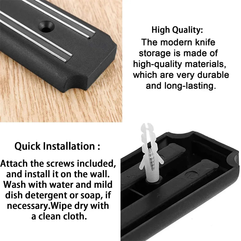Magnetic Knife Strip – Wall-Mounted Kitchen Knife Holder & Utensil Bar