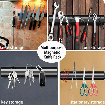 Magnetic Knife Strip – Wall-Mounted Kitchen Knife Holder & Utensil Bar