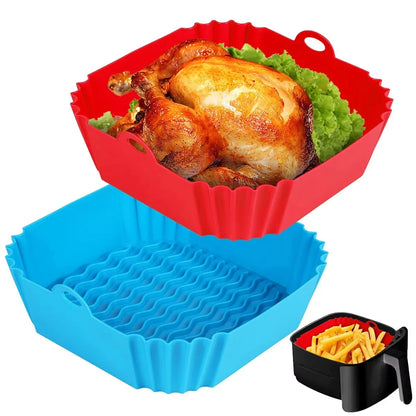 Silicone Air Fryer Liner – Reusable Non-Stick Basket & BBQ Tray