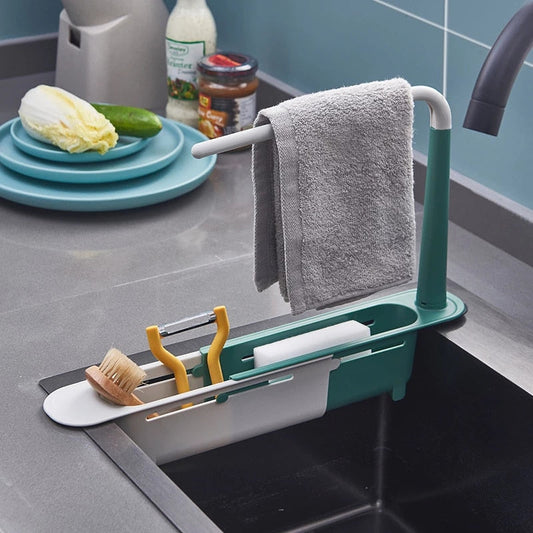 Telescopic Sink Rack – Expandable Over-Sink Organiser