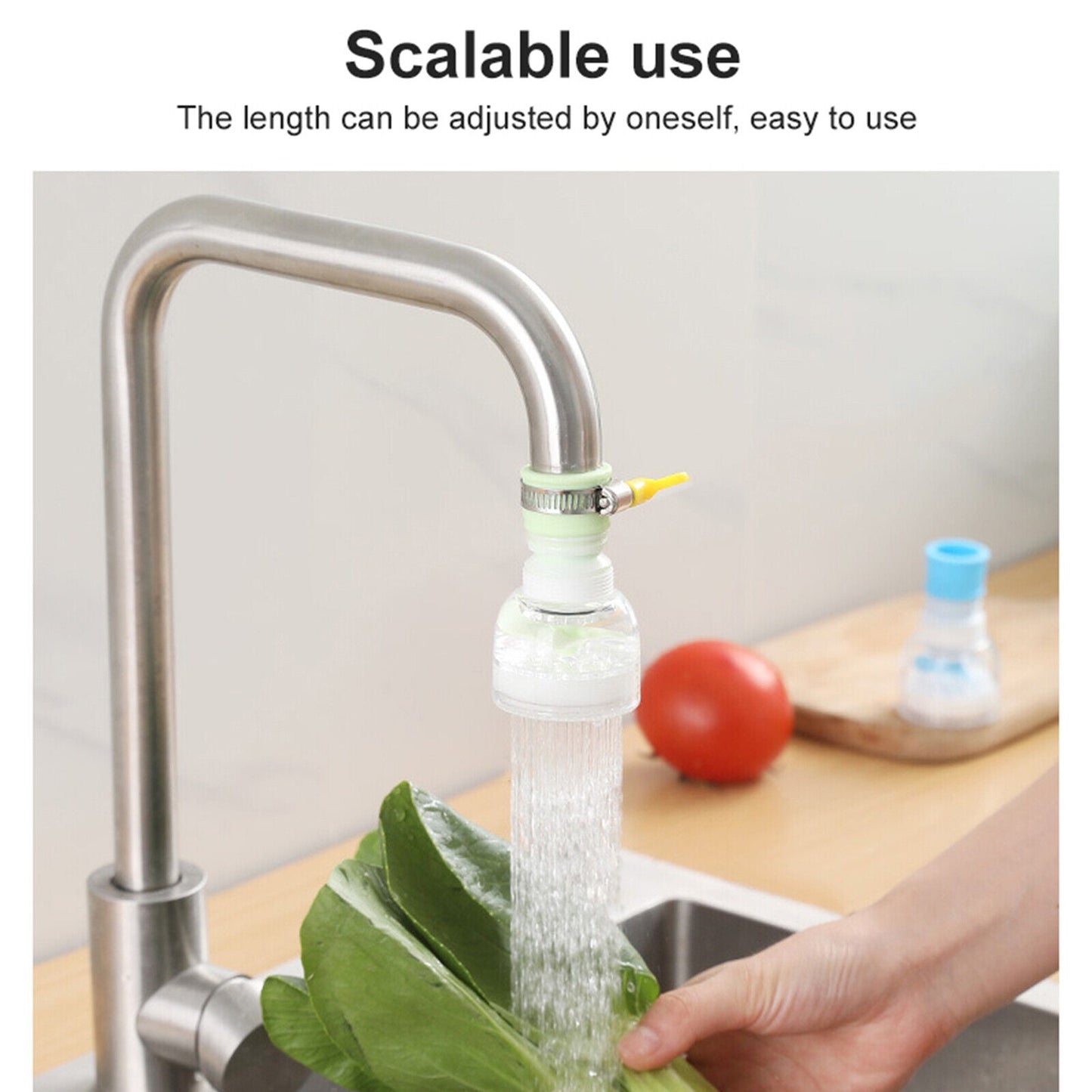 360° Tap Extender – Flexible Faucet Aerator & Water Saver