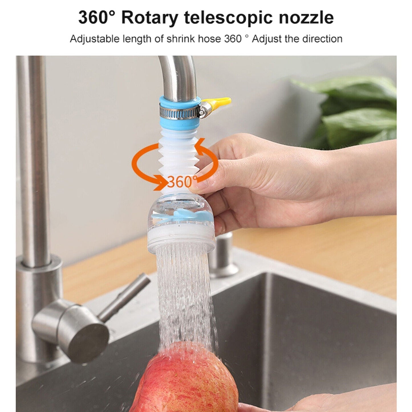 360° Tap Extender – Flexible Faucet Aerator & Water Saver
